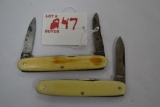 Pair of Pocket Knives - One Wostenholm w/Bone Handle and One Wostenholm Sheffield w/Man-Made Handle