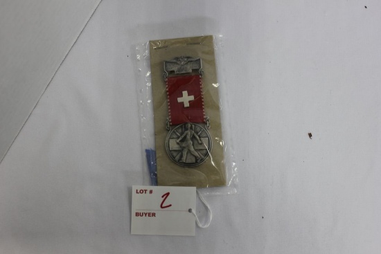 Vintage Swiss Marksmanship Medal w/Ribbon -1946 - S.S.V. Dezentr Meisterschaft Sschiesse