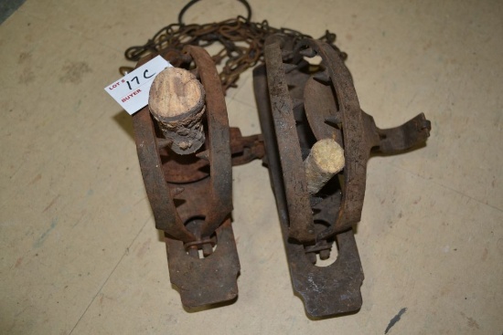 6 Tooth Beaver/ Otter Traps By Oneida Jump Animal Trap Co.
