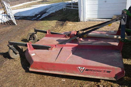 UFT Warrior 7' 3pt Brush Mower, With Dual Adjustable Gauge Wheels, 540pto, Good Paint