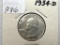 1934D Washington Quarter Dollar - F