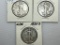 1935P, D, &S Walking Liberty Half Dollar - G/VG+