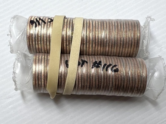 $10 - 2002D Statehood Quarter Dollars, Sealed Roll- Indiana; x's the Bid