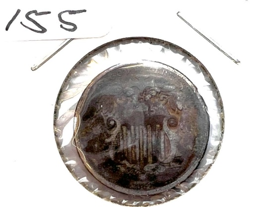 1867 Shield Nickel Without Rays - AG/G