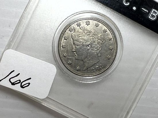 1883 NC Liberty V Nickel - BU