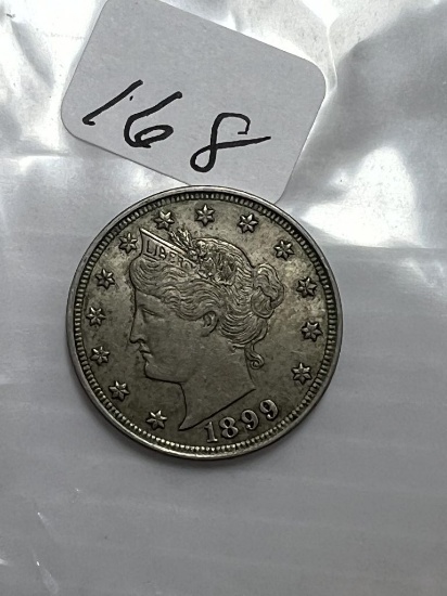1899 Liberty V Nickel - VF/XF