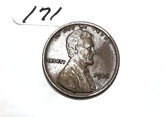 1916 Lincoln Wheat Cent - XF/AU