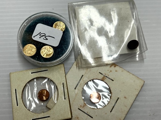 Money Getting Smaller and Smaller from Inflation Group of Six Lincoln Memorial Cents