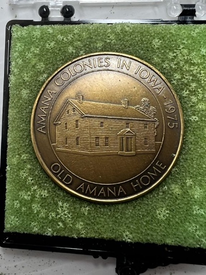 1975 Amana Colonies in Iowa Bronze Medal - The Old Amana Home