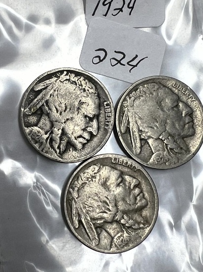 3-1924 Buffalo Nickel - Average Circulated Condition