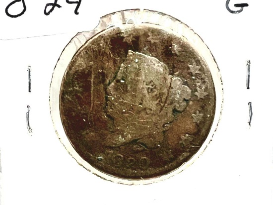 1820 Coronet Head Large Cent - G