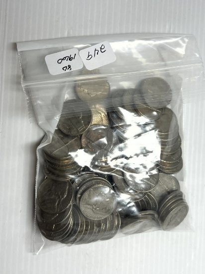 80 - 1960's Jefferson Nickels-Average Circulated Condition
