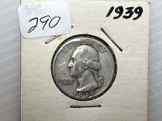 1939 Washington Quarter Dollar - VG