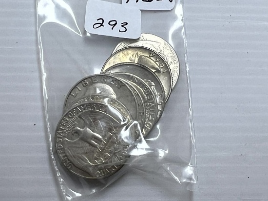 1960's - P, D & S Mint Washington Quarter Dollars  XF to BU; x's the Bid