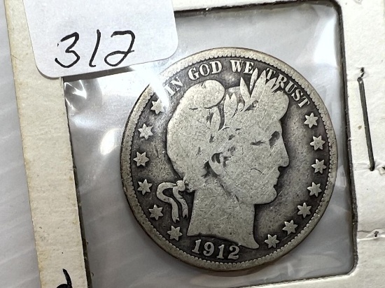 1912 Barber Half Dollar -VG