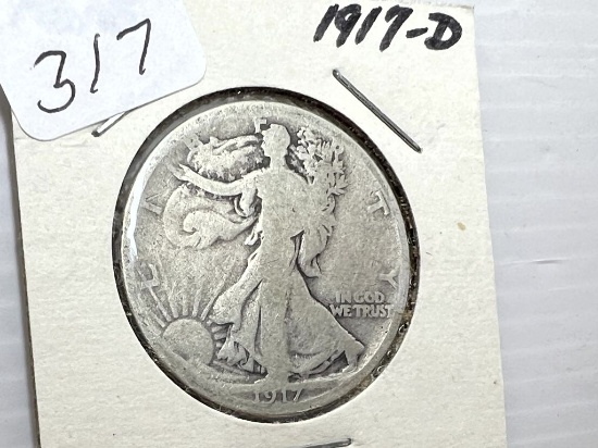 1917D Walking Liberty Half Dollar - AG/G
