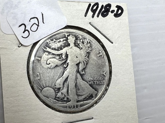 1918D Walking Liberty Half Dollar - AG/G