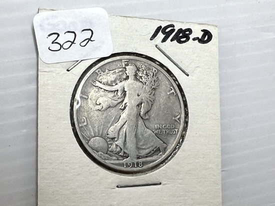 1918D Walking Liberty Half Dollar - G