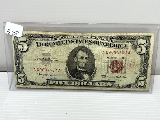 $5 United States Note, Series 1963, Granahan/Dillon -F+