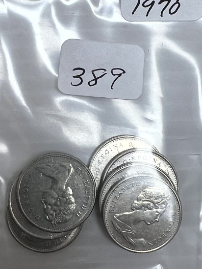 7-Clad Canadian Dimes - Average Circulated Condition