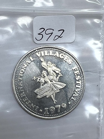 1979 International Villages Festival / City of Brantford Canada Festival Dollar - Expires July 28th,