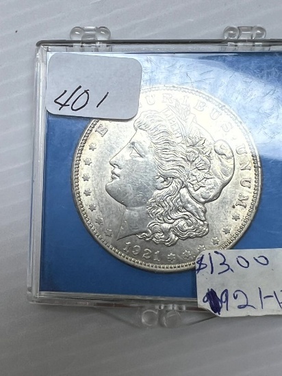 1921 Morgan Silver Dollar - AU+