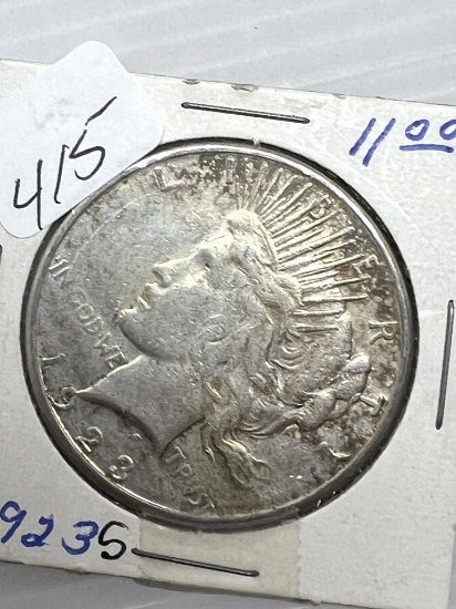1923S Silver Peace Dollar - VF