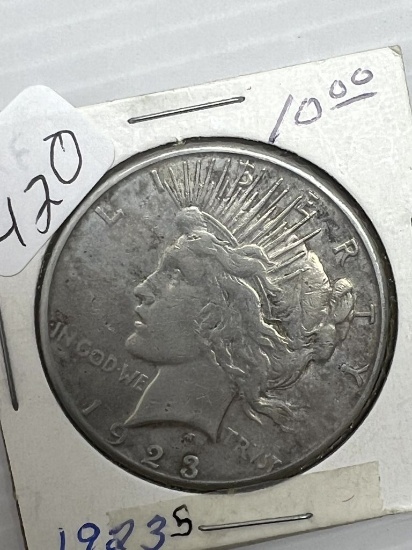 1923S Silver Peace Dollar - XF