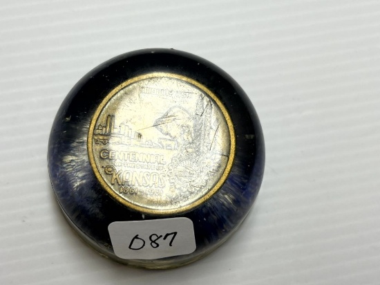 1961 Kansas Centennial Paper Weight