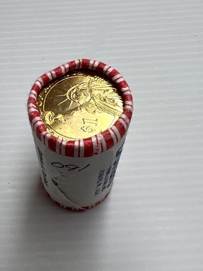 $25 Roll of Mint Sealed Presidential Dollars - James A Garfield