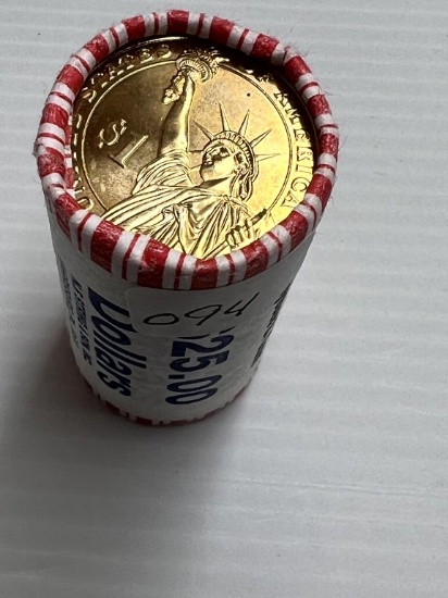 $25 Roll of Mint Sealed Presidential Dollars - Ulysses S Grant