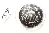 1869 Shield Nickel - VG, Dark