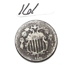 1876 Shield Nickel - AG/G dark