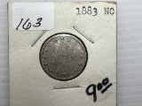 1883 NC Liberty V Nickel - XF