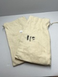 Two Blank Canvas Money Bags Small Size - Unmarked