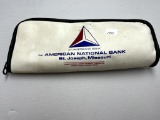 American National Bank St. Joseph MO Zipper Pouch Bank Bag Small Sized