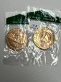 Two US Department of the Treasury Denver Mint Copper Medal