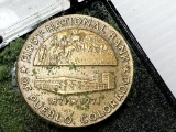 1971 First National Bank of Pueblo Colorado Bronze Medal With Green Foam
