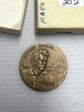 1872-1972 George Catlin The Yellowstone Bear Bronze Medal - High Relief by Medallic Art Co., NY