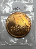 1970 Missouri Sesquicentennial Copper Medallion