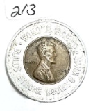 1949D Lincoln Wheat Cent Encased Wonder Bread Builds Strong Bodies 8 Ways/ Penny for Penny Your Best