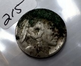 1913D  Type 1 Buffalo Nickel - FR no Date Green Corrosion Obverse