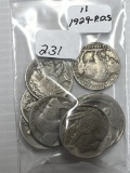 11=1929P, D &S Buffalo Nickel - Average Circulated Condition