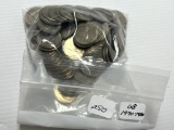 68 - 1970's & 1980's Jefferson Nickels-Average Circulated Condition