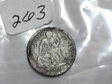1883 Seated /Liberty Dime - AG/G