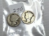 2-1917 Mercury Dimes - AG