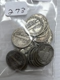 18-1930's Mercury Dime -AG/G-VG