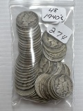 48-1940's Mercury Dime -VG-F+