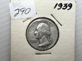 1939 Washington Quarter Dollar - VG