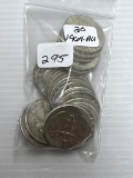 20-1964P & D Washington Quarter Dollars AU to BU